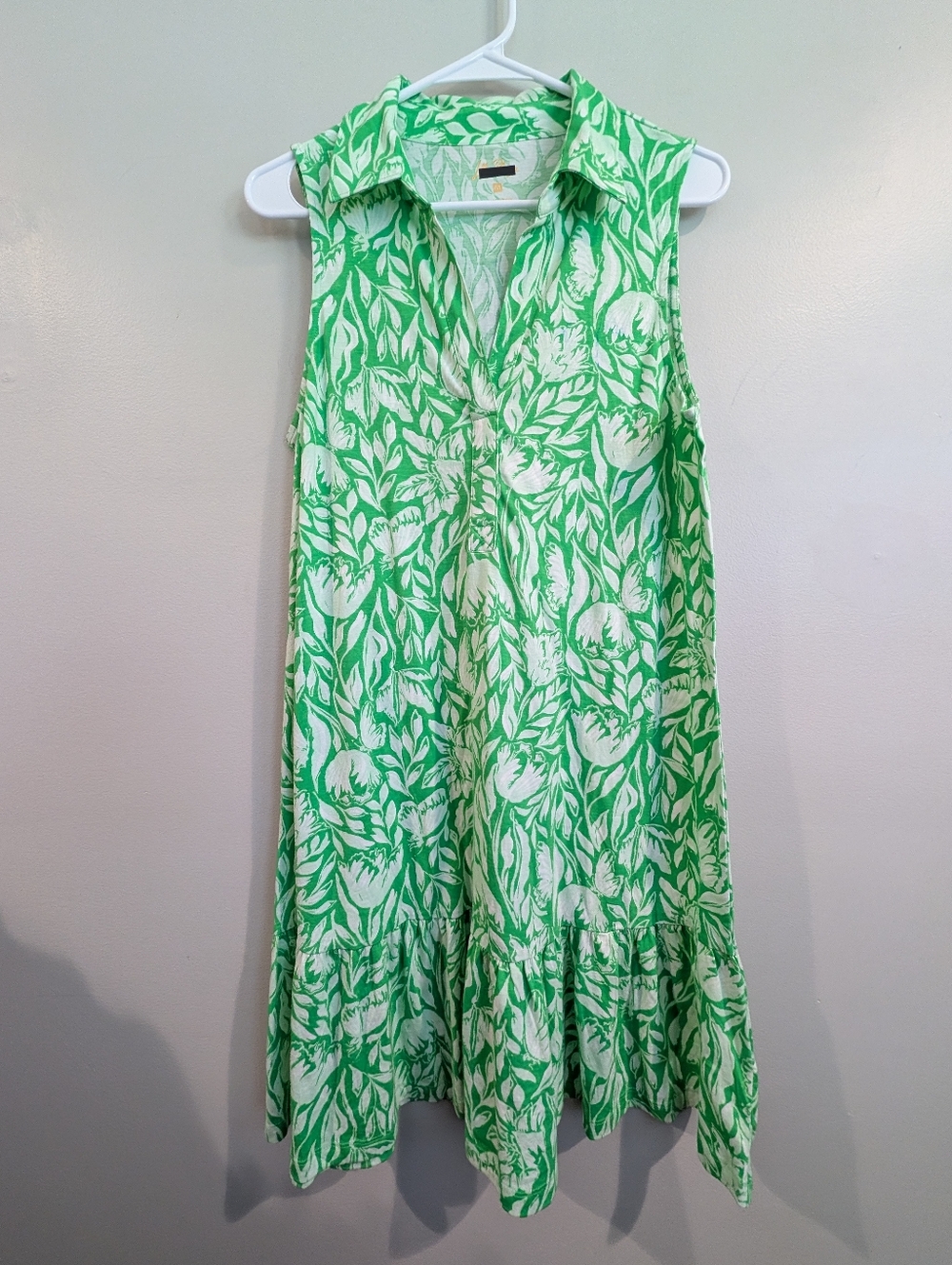 NWOT Lilly Pulitzer Riegan Dress - Fauna Green - Tulip To Tango - LARGE - Picture 3 of 8